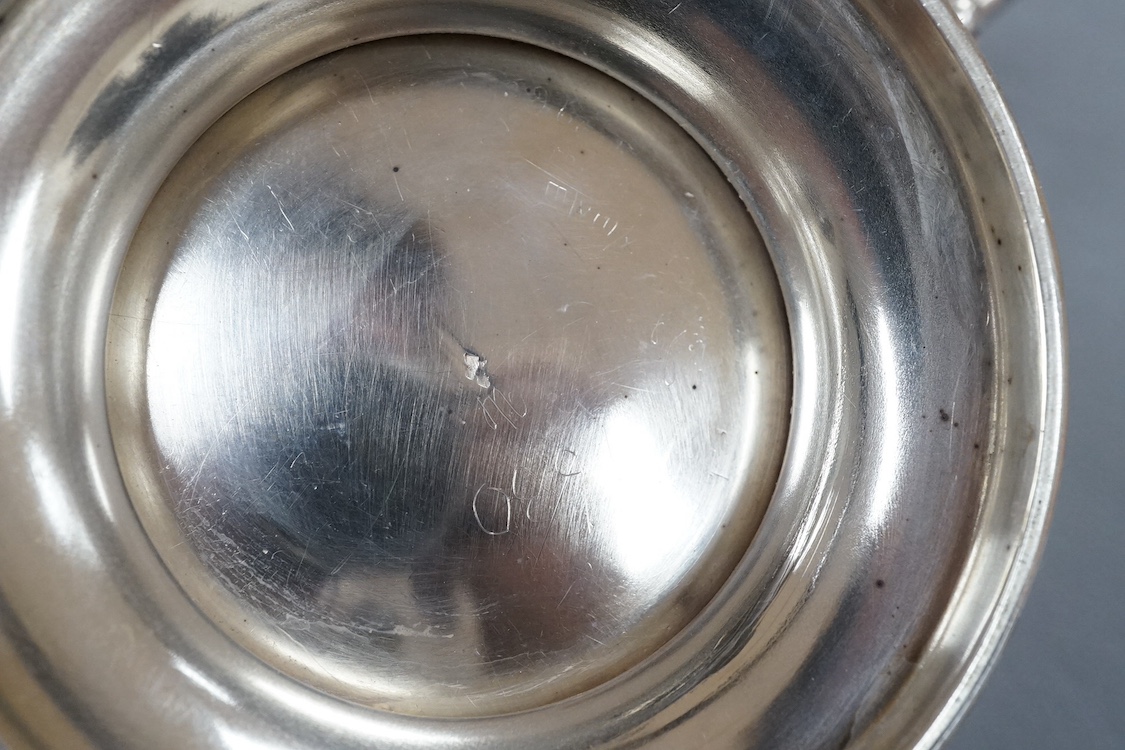 An Edwardian silver two handled pedestal bowl, by Hawksworth, Eyre & Co, London, 1902, diameter excluding the handles, 15.2cm, 16.2oz. Condition - fair to good